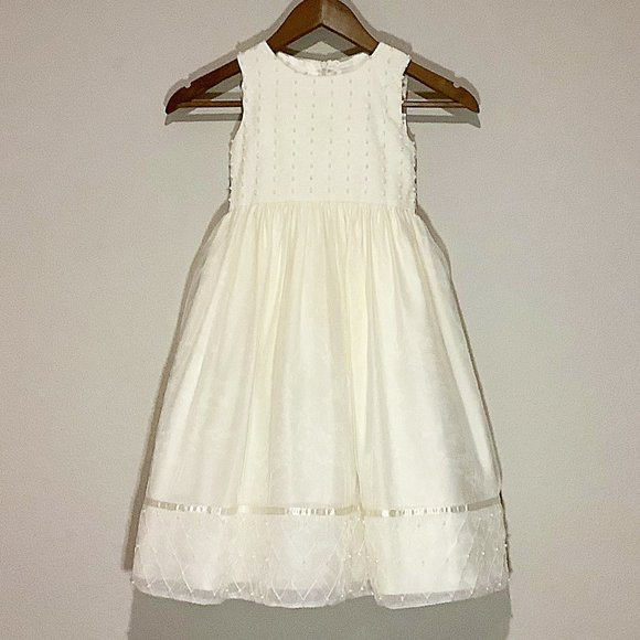Cinderella Ivory Sleeveless Lace Flower Girl Dress - Picture 5 of 8